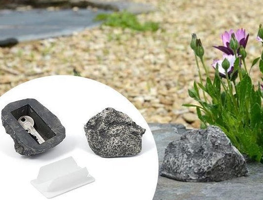 Simulation stone storage box money box resin stone shape hidden safe key