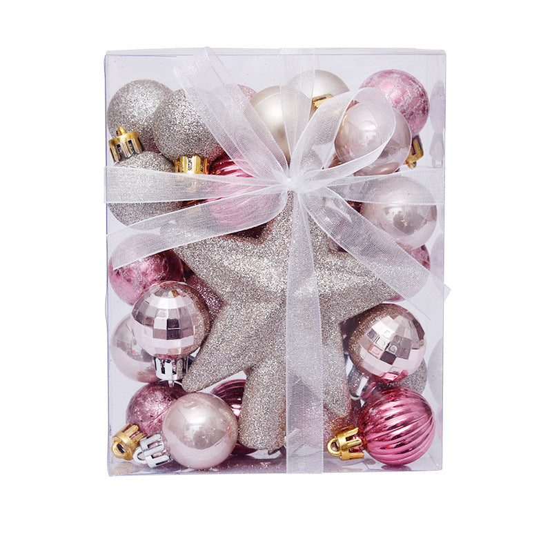 Christmas Ball tree top Star Gift Box set