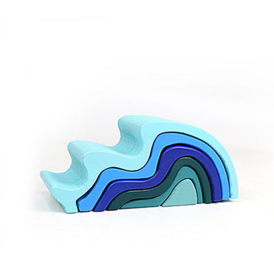 Children's solid wood rainbow blocks