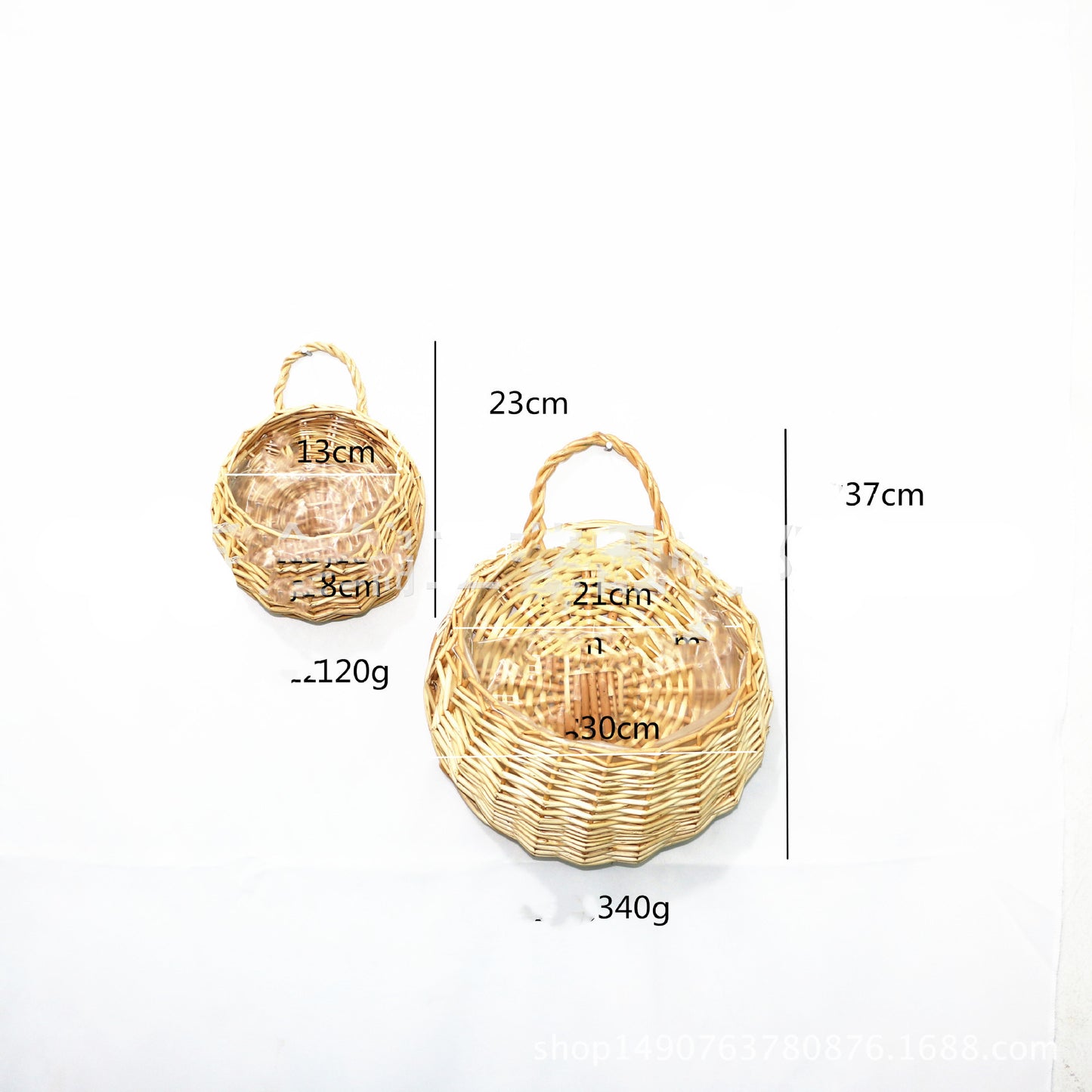 Wicker Gardening Garden Wall Decoration Hanging Basket