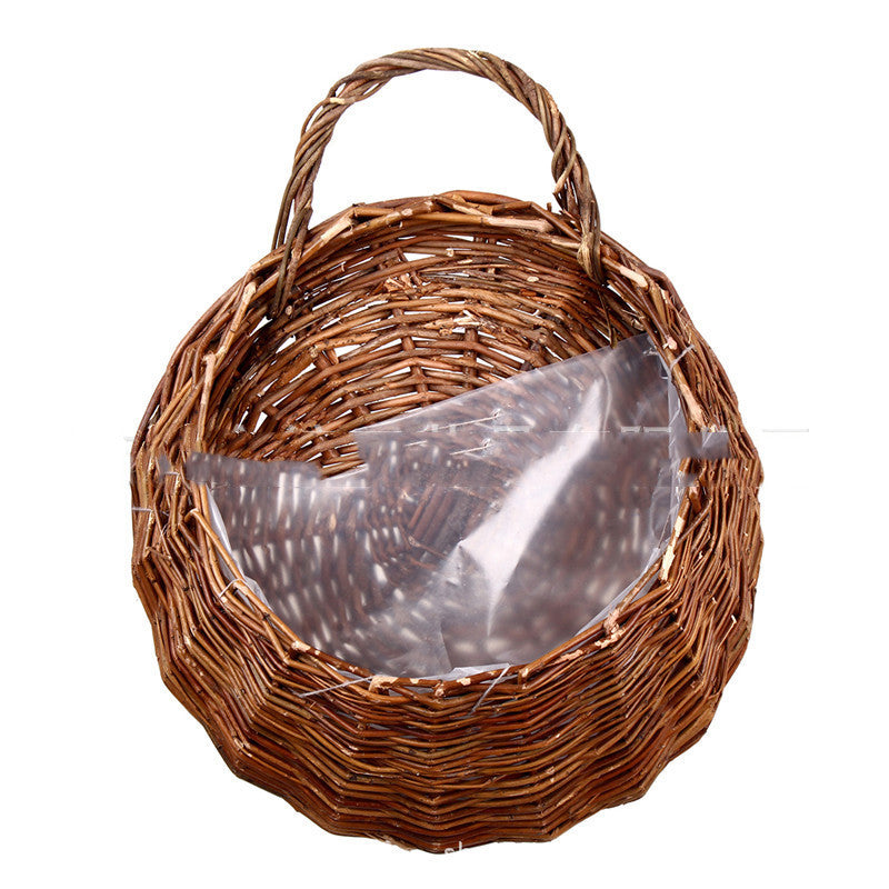 Wicker Gardening Garden Wall Decoration Hanging Basket