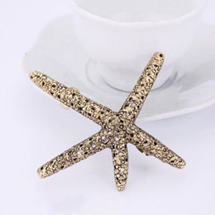 Feather Vintage Starfish Clip Side Clip Bangs Hair Clip