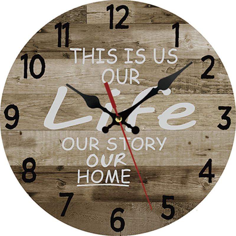 European Fashion Creative Wooden Clock