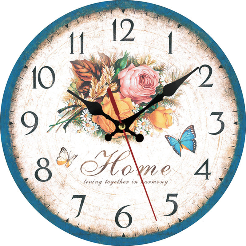 European Fashion Creative Wooden Clock