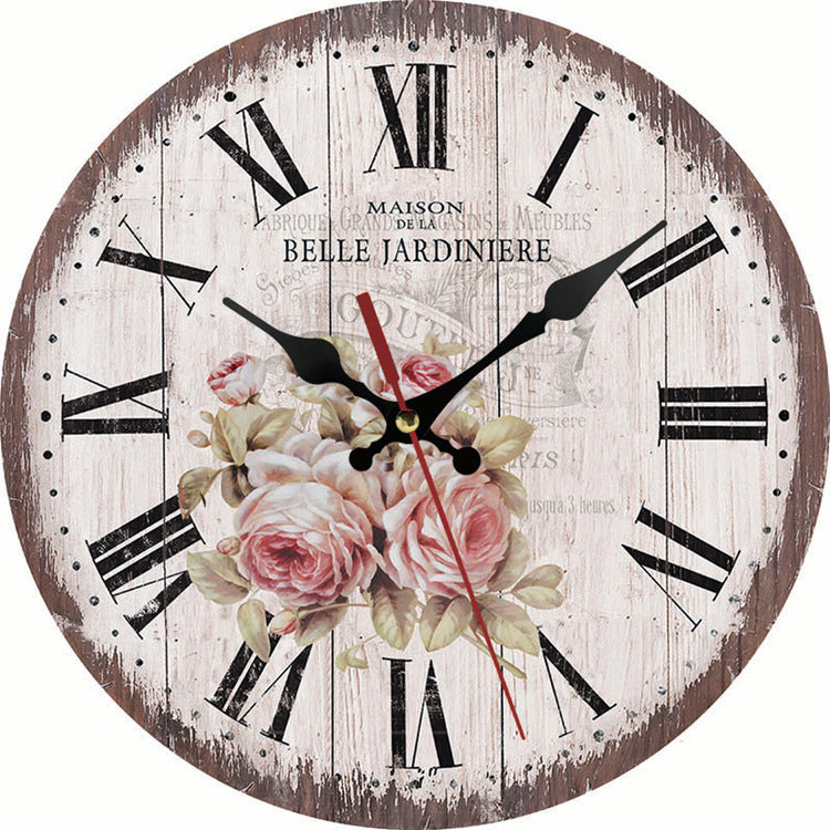 European Fashion Creative Wooden Clock