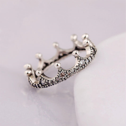 S925 Silver Bracelet Diamond Crown Ring