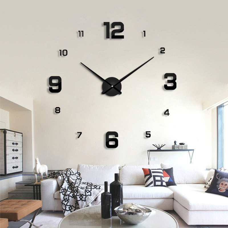 Creative Living Room Oversized 3D Digital Wall Clock