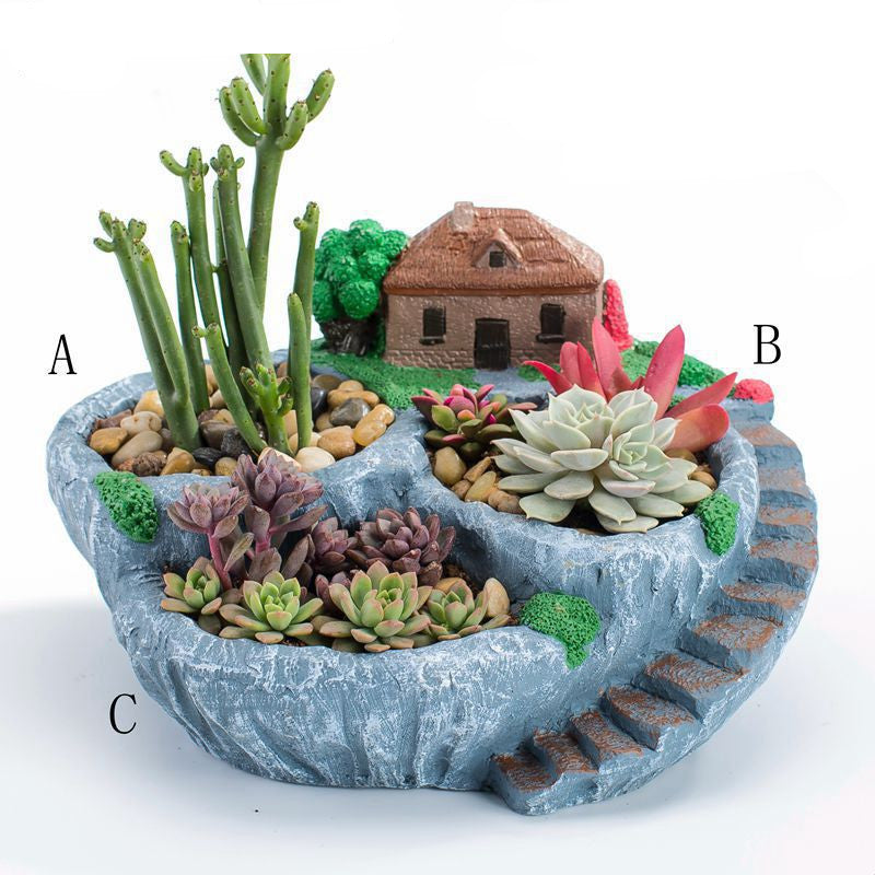 Small Succulent Plant Pots Micro Landscape Gardening Ornaments