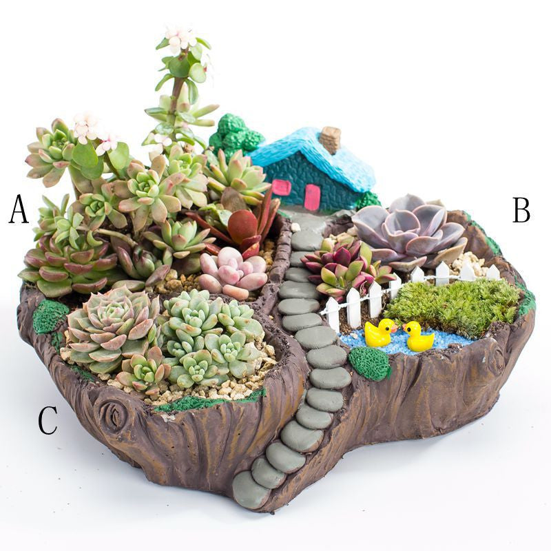 Small Succulent Plant Pots Micro Landscape Gardening Ornaments