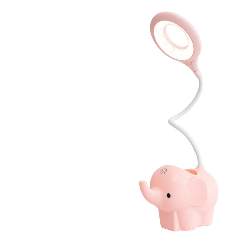 Little Elephant Eye Protection Three-Color Pen Holder Table Lamp