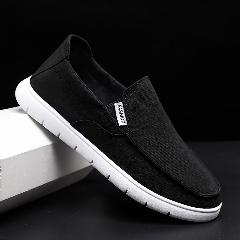 Lazy Pedal Flat-Heel Breathable Canvas Shoes