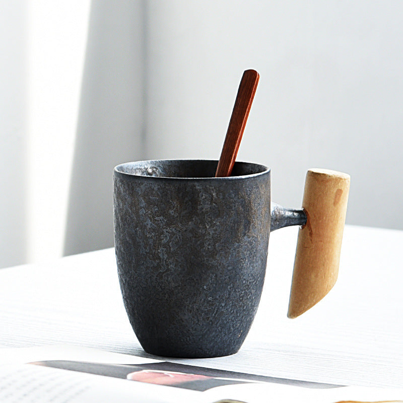 Creative Retro Wooden Handle Mug