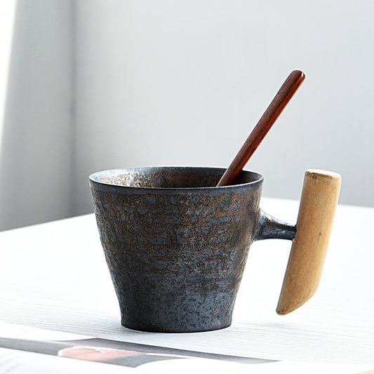 Creative Retro Wooden Handle Mug