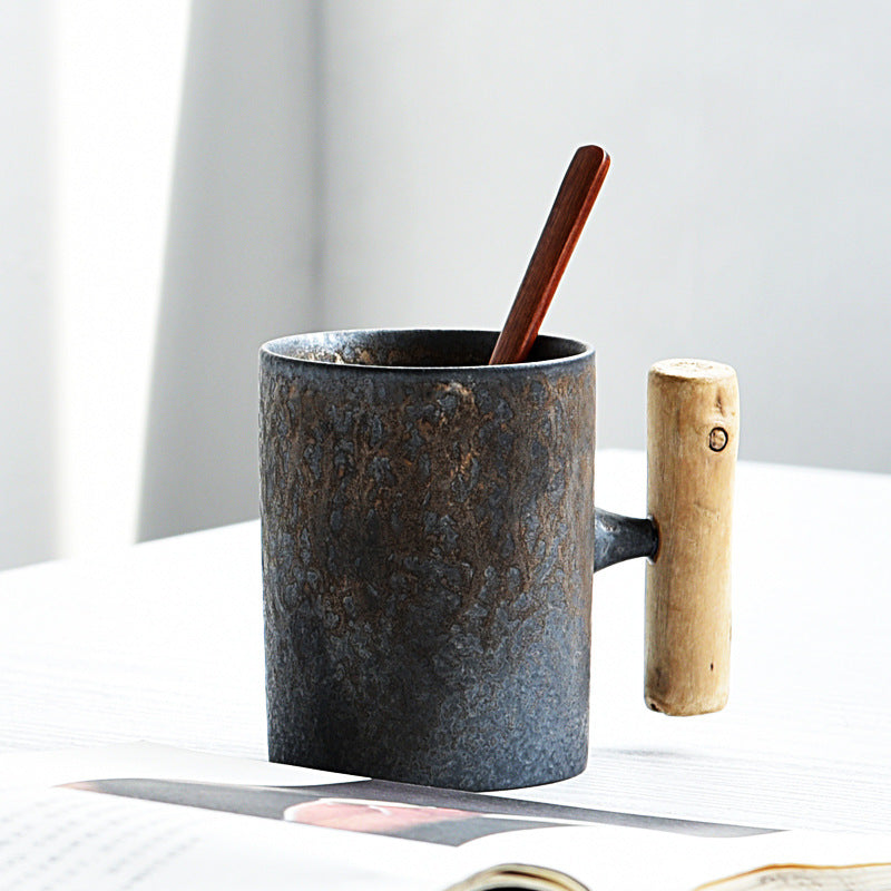 Creative Retro Wooden Handle Mug