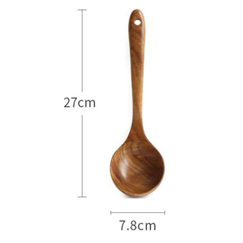 Jujube Wooden Tube Teak Wooden Shovel Storage Tableware