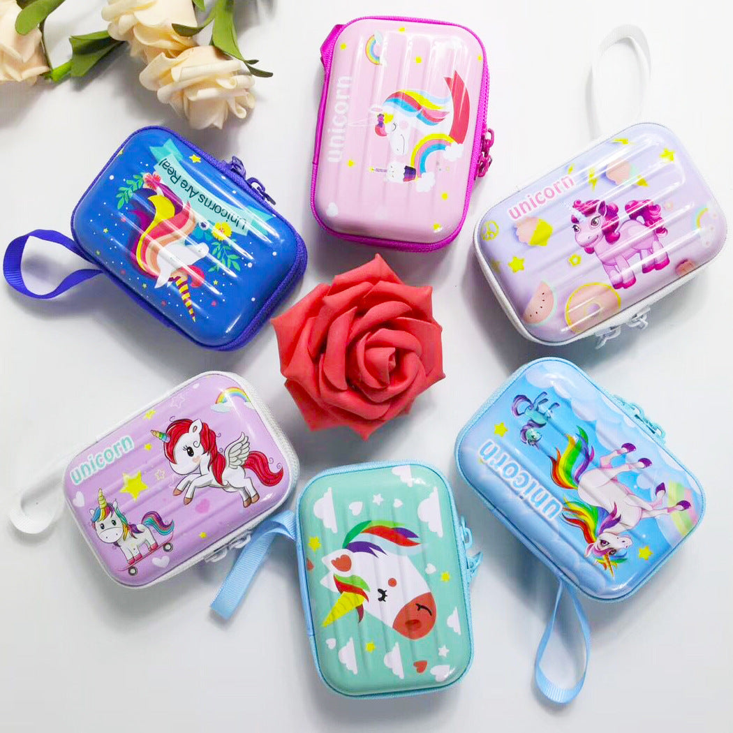 Cartoon Creative Tinplate Coin Purse Square Mini Key Coin Bag Storage Bag Children's Small Bag Wallet