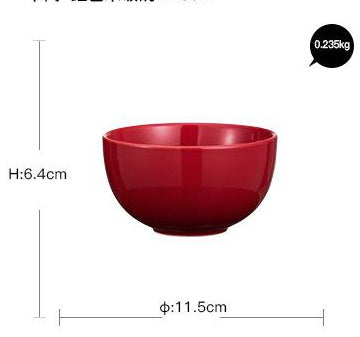 Luxury Red Glaze Ceramic Dinner Sets Kitchen Utensils Porcelain Salad Serving Plate Dish Bowl Restaurant Dining Table Home Decor