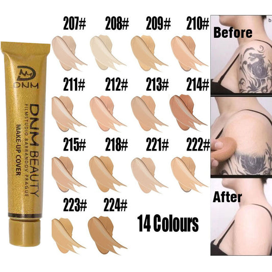 Concealer Liquid Foundation Cream Cover Tattoo Acne ScarsConcealer Moisturizing Full Camouflaged Natural Brighten Makeup