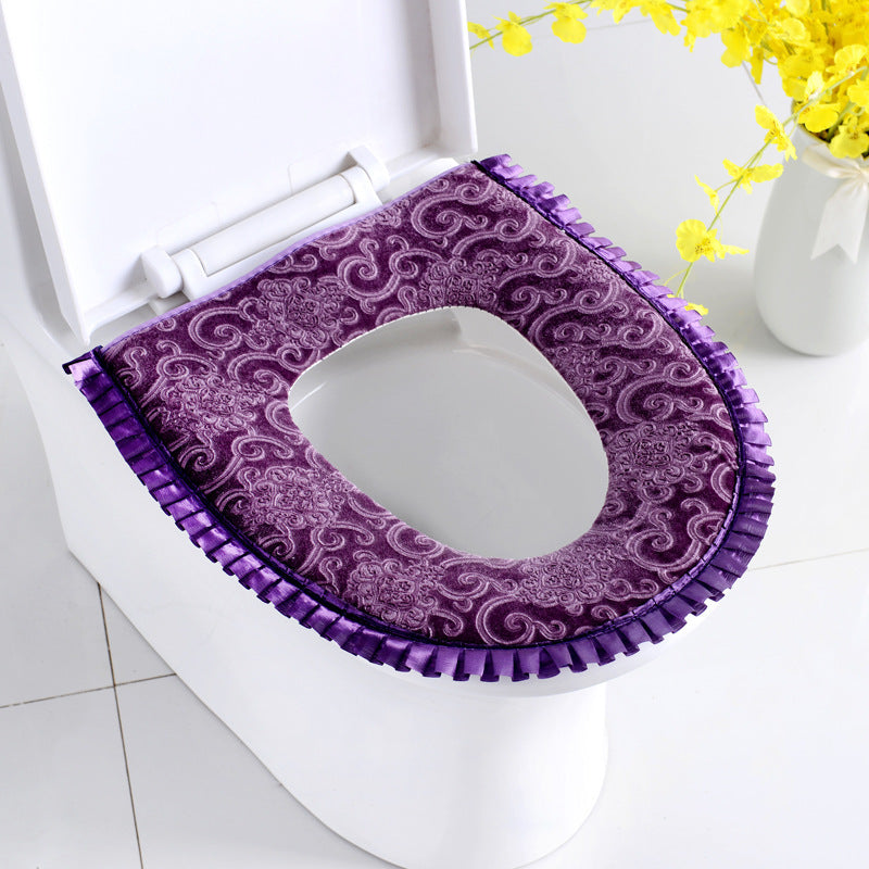 Comfortable Soft Bathroom Toilet Seat Closestool Washable Warmer Mat Cover Cushion Home Decor Toilet Seat Covers