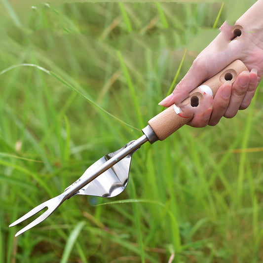 Stainless Steel Root Tool Gardening Puller Weeding Tool Fork