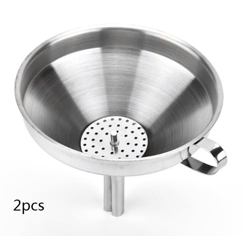 Stainless steel funnel Removable filter large, medium and small size stainless steel kitchen supplies