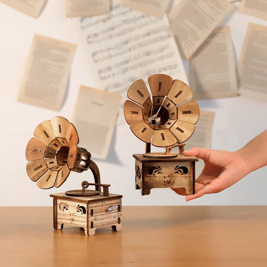 Creative Wooden Music Box Ornaments