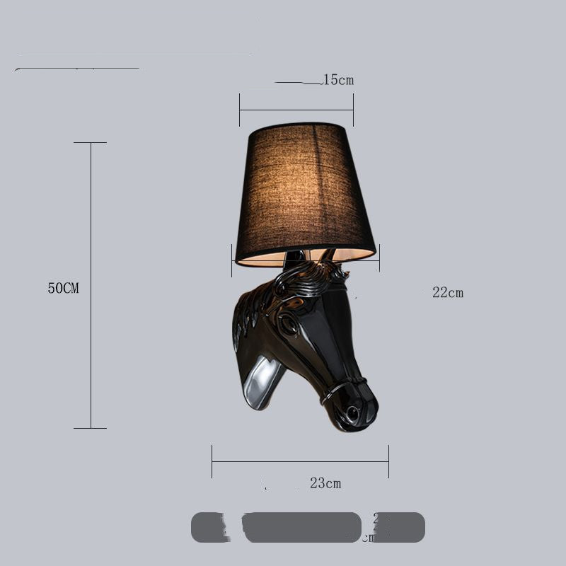 Horse Head Wall Lamp Living Room Modern Minimalist Creative Horse Head Lamp Bedroom Aisle