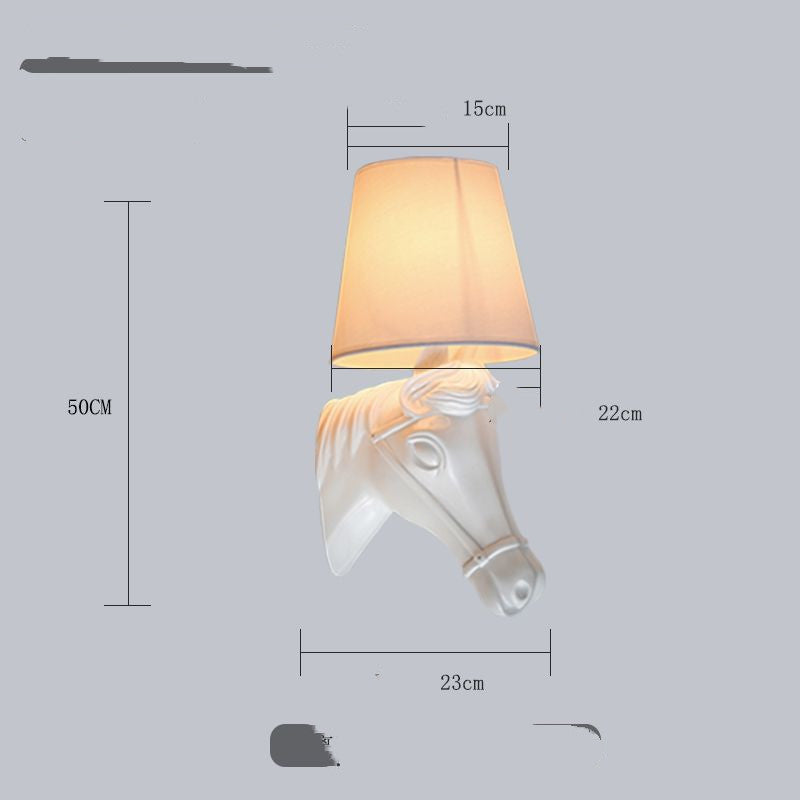 Horse Head Wall Lamp Living Room Modern Minimalist Creative Horse Head Lamp Bedroom Aisle