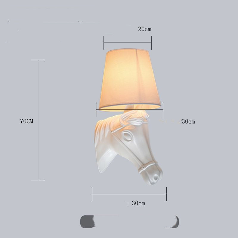 Horse Head Wall Lamp Living Room Modern Minimalist Creative Horse Head Lamp Bedroom Aisle