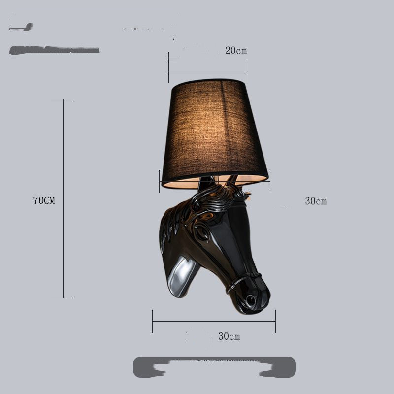 Horse Head Wall Lamp Living Room Modern Minimalist Creative Horse Head Lamp Bedroom Aisle