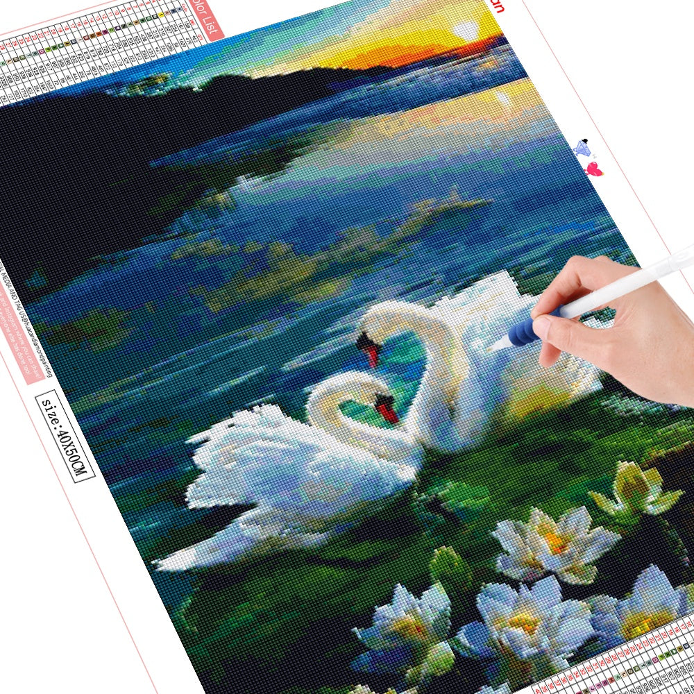 Diamond Painting Embroidery Swan Lake