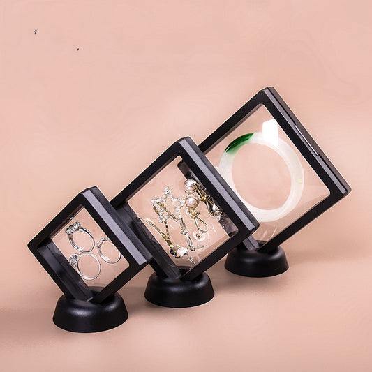 Suspended Case 3D Floating Display Frame Holder Box Case Wth Stand