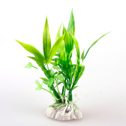 Simulation Of Aquatic Plants Wholesale Fish Tank Landscaping Simulation Plants Ornamental Plastic Short Aquatic Plants 2 Color Bamboo Leaves