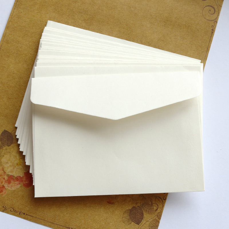 Simple Ivory White Envelope Greeting Card Storage Bag Mini Blank Envelope Can Be Customized