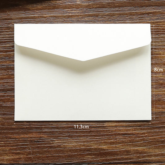 Simple Ivory White Envelope Greeting Card Storage Bag Mini Blank Envelope Can Be Customized