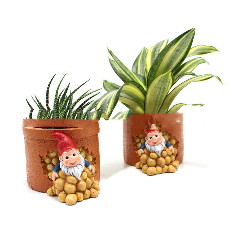 Potato Fairy Flower Pot Decoration Resin Flower Pot Balcony Decoration