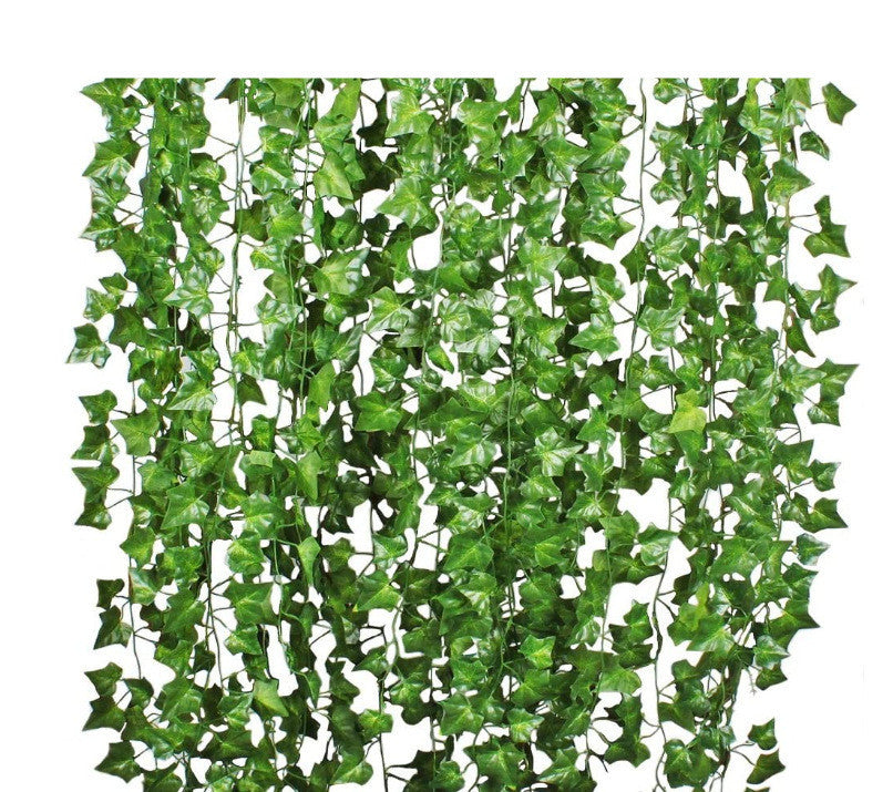 Green Silk Artificial Hanging Leaf Garland Plants Vine Leaves Diy For Home Wedding Party Bathroom Garden Decoration