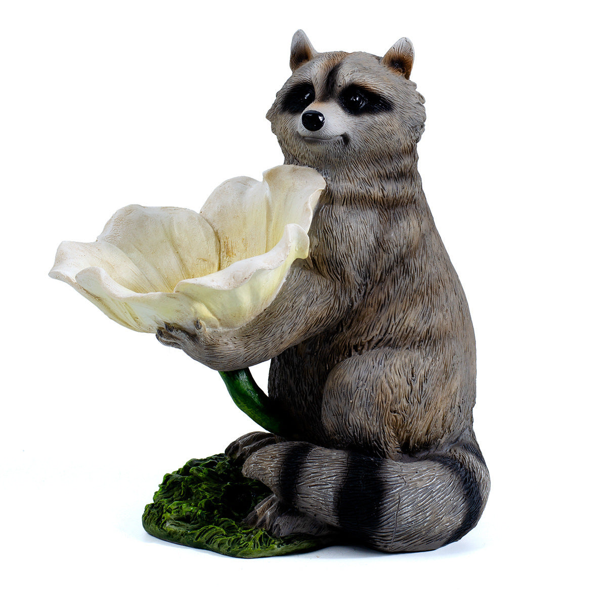 Garden Courtyard Decoration Raccoon Bird Feeder Ornaments Yard Gardening Creative Outdoor Landscaping Layout Resin Crafts