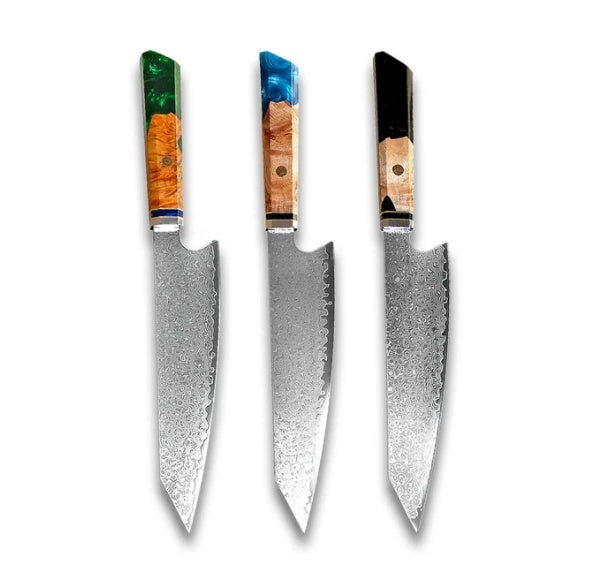 Chef's Knife For Japanese Cuisine In Damascus