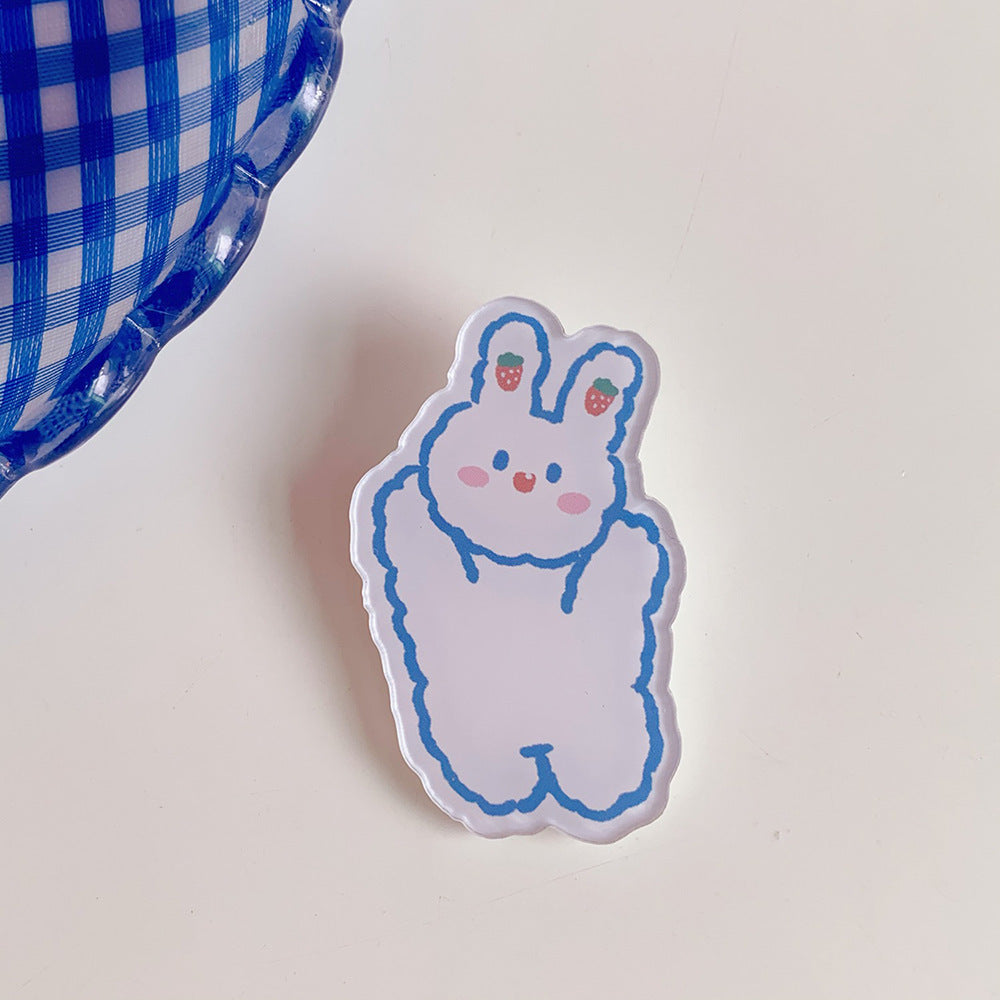 Creative Cartoon Acrylic Brooch Girl Accessories Clothes Bag Pendant