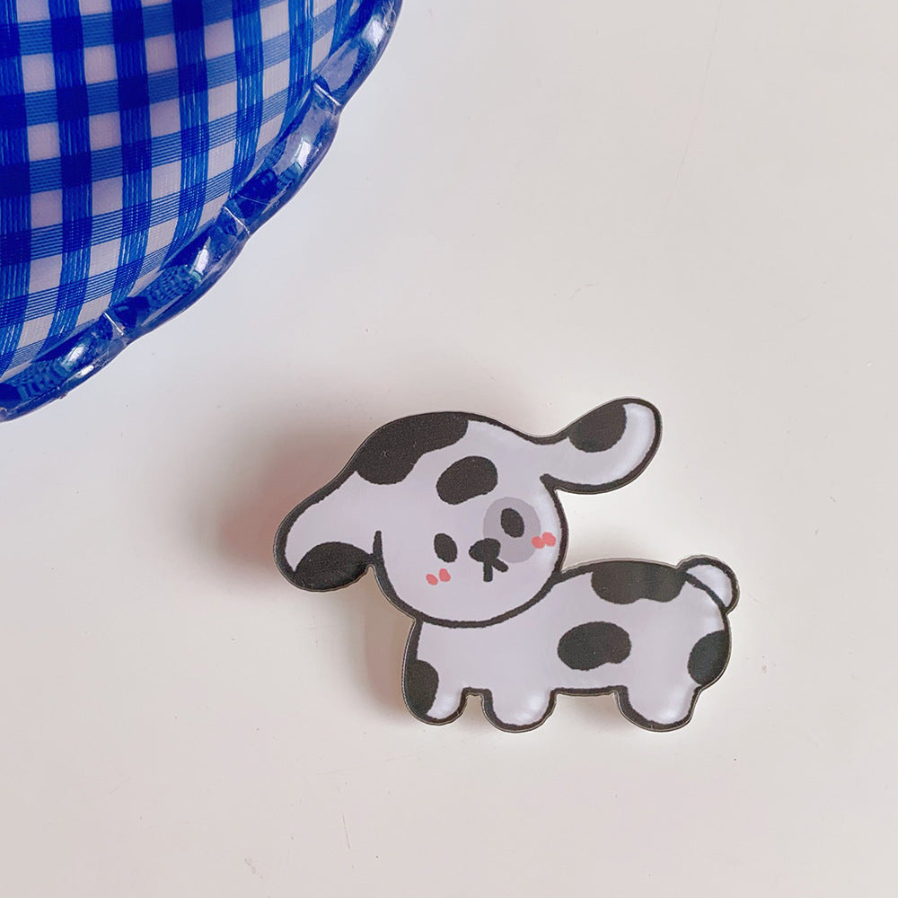 Creative Cartoon Acrylic Brooch Girl Accessories Clothes Bag Pendant