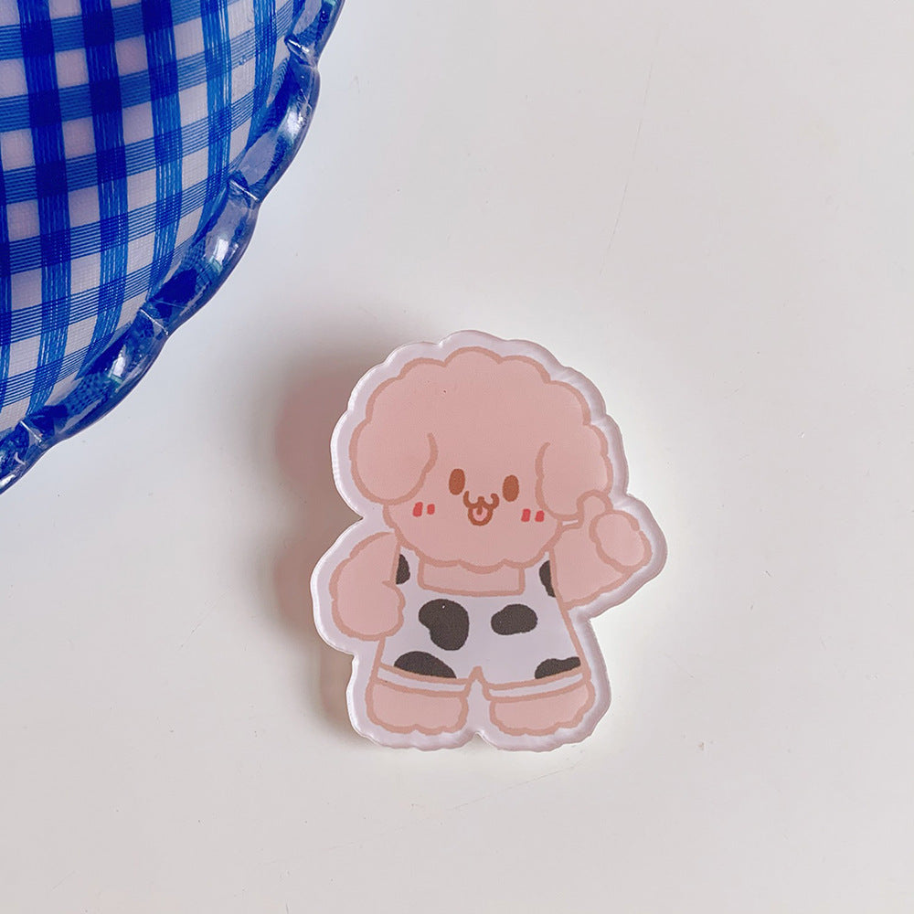 Creative Cartoon Acrylic Brooch Girl Accessories Clothes Bag Pendant