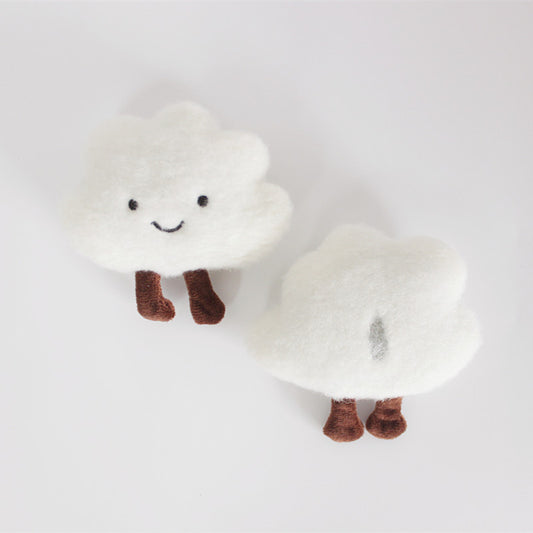 Plush Cute Big Cloud Brooch Japanese Creative White Cloud