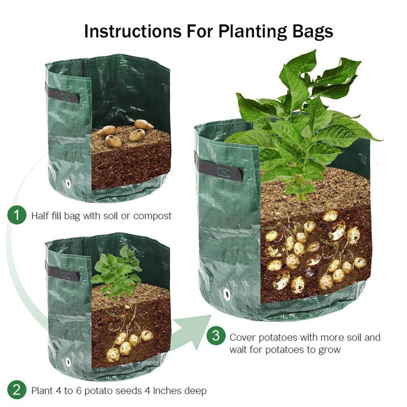 Potato Grow Bags Vegetable Planter Growing Bag DIY Fabric Grow Pot Outdoor Garden Pots Garden Tools Veget Garden