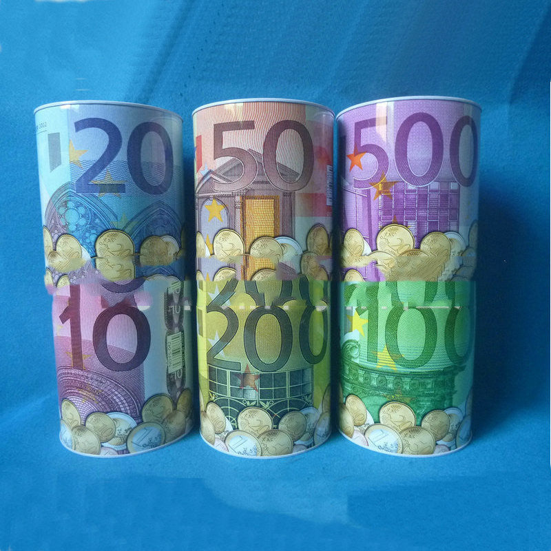 Creative Cylindrical Currency Piggy Bank