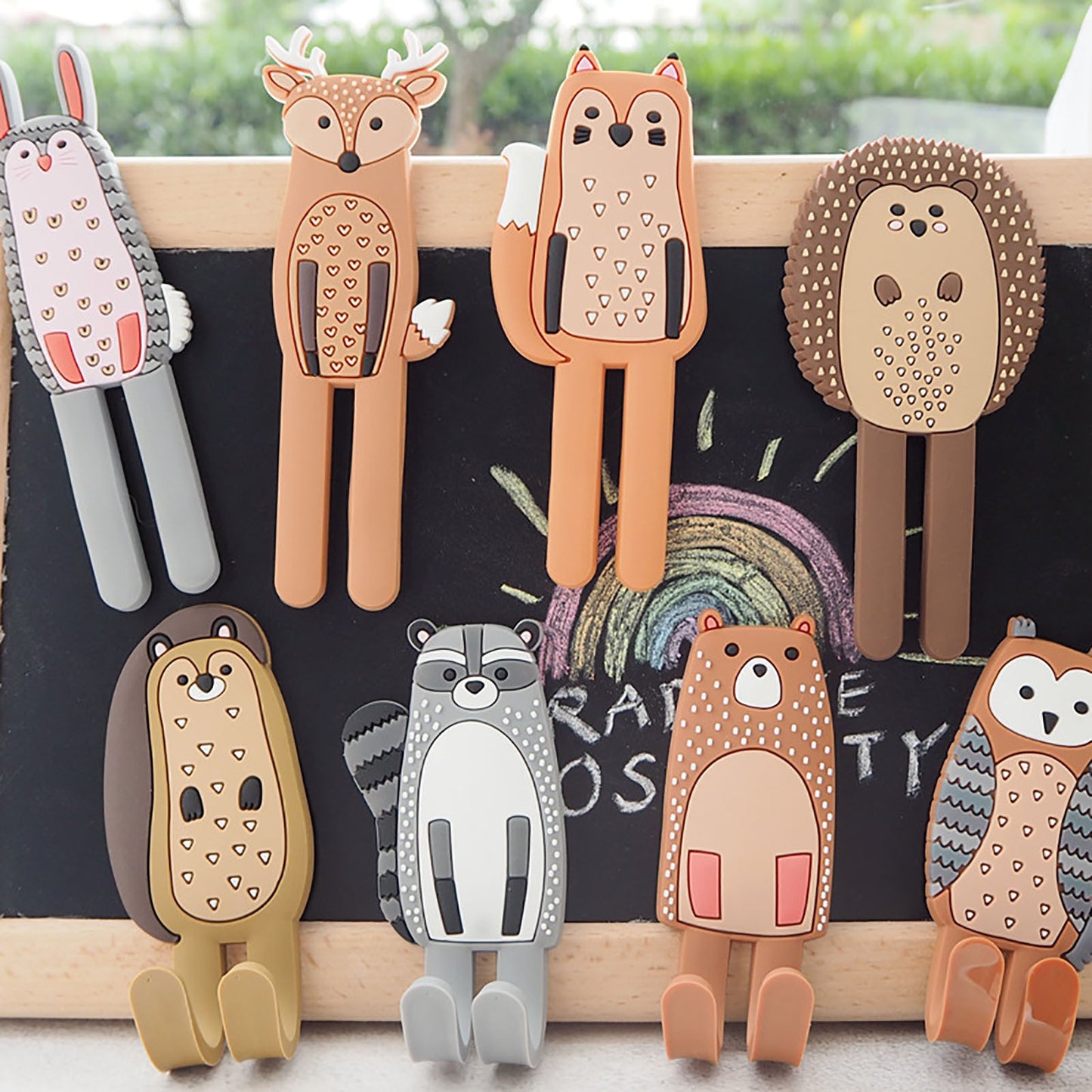 Fridge Magnets Non-marking Magnetic Sticker Hook Refrigerator Sticker Animal Cartoon Cute Fridge Magnet Hook Up Home Decor