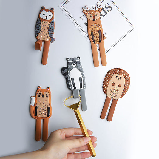 Fridge Magnets Non-marking Magnetic Sticker Hook Refrigerator Sticker Animal Cartoon Cute Fridge Magnet Hook Up Home Decor