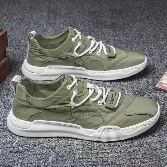 Trendy Brand Men's Shoes Ice Silk Cloth Vibrato New Low-Top Casual Men's Shoes Hot Spot Shoes Men's Injection Shoe Factory