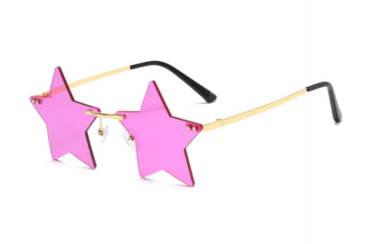 Rimless Star Fashion Small Sun glasses