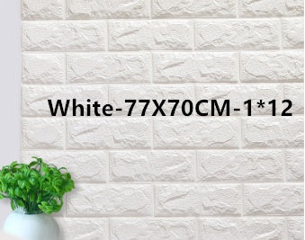 Self-adhesive Wallpaper Waterproof Anti-collision Background Wall Brick Wallpaper 3d Solid Wall Stickers Soft Bag